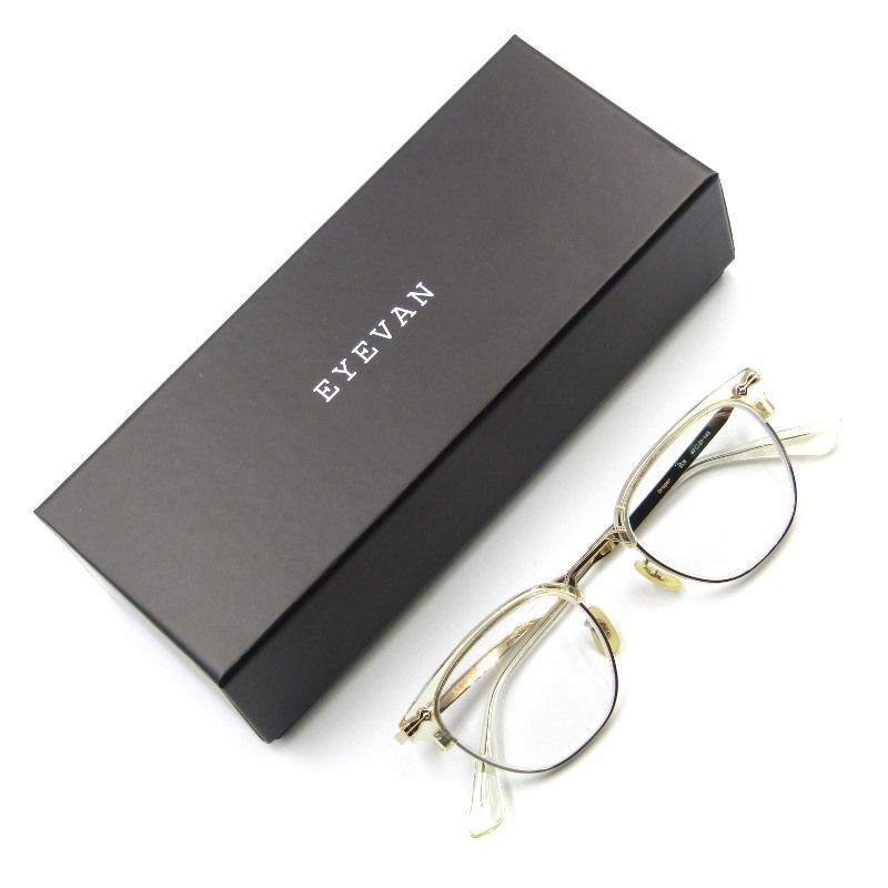 EYEVAN アイヴァン メガネフレーム Draper ドレイパー ブロウ サーモント ブロー ウェリントン ECR エクリュ65007503
