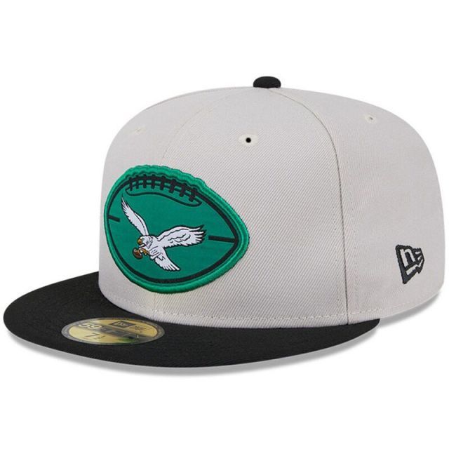 【送料無料】 ニューエラ メンズ 帽子 アクセサリー Men's New Era Stone/Black Philadelphia Eagles 2024 Sideline Historic 59FIFTY Fitted Hat Eag Multi