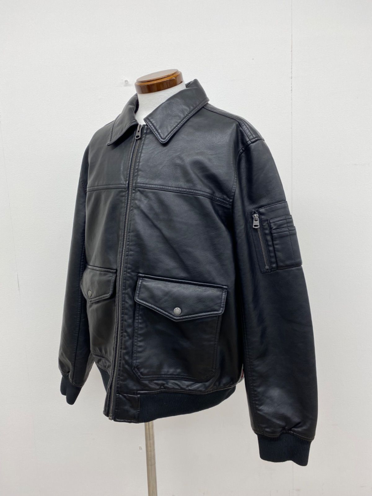 リーバイス　レザージャケット Levi's リーバイス レザー ボンバージャケット ブラック メンズ