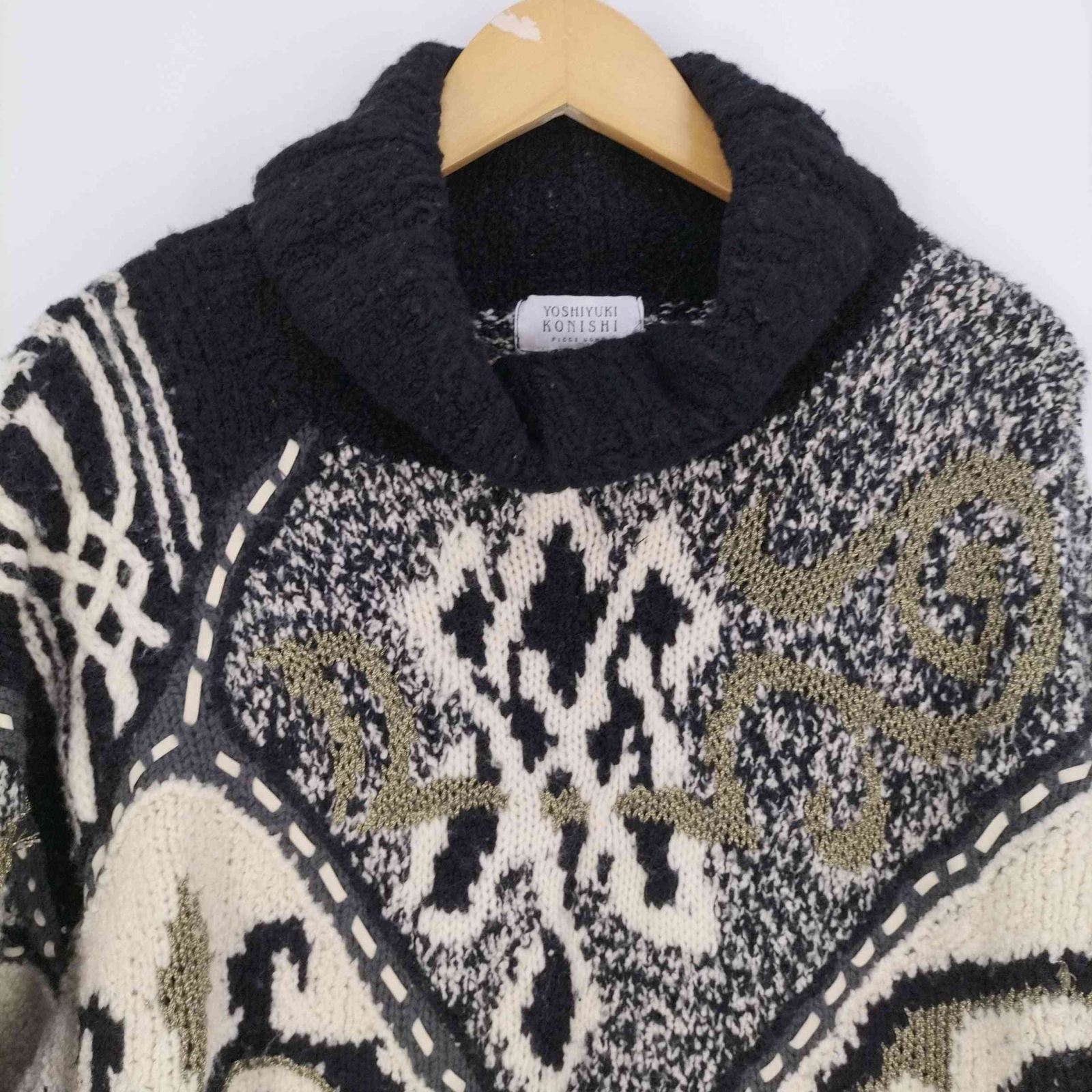 Ficce YOSHIYUKI KONISHI 総柄 タートルネック ニット Ficce YOSHIYUKI KONISHI 総柄 タートルネック ニット