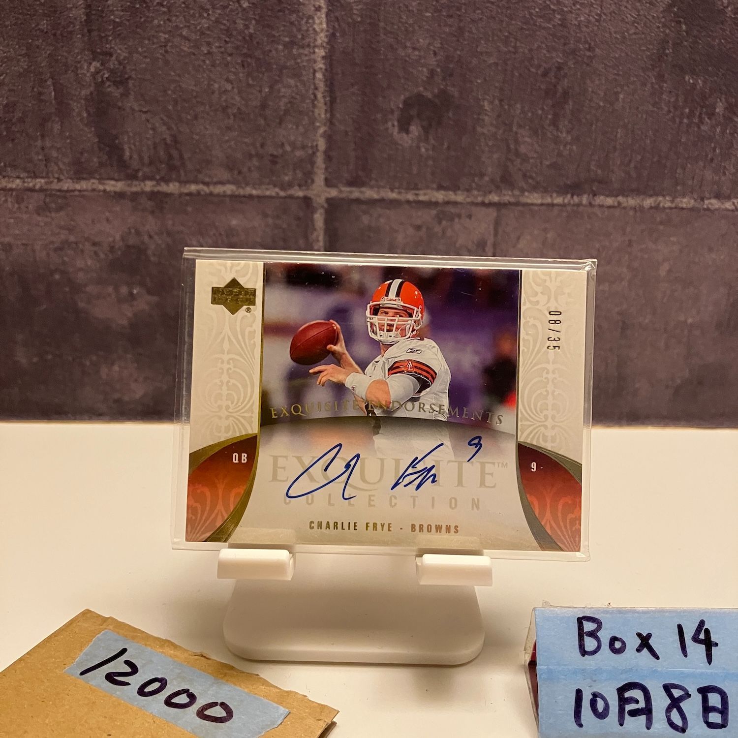 2006-07 Upper Deck Charlie Frye 08 35 直筆サインカード Cleveland Browns Exquisite Collection カード