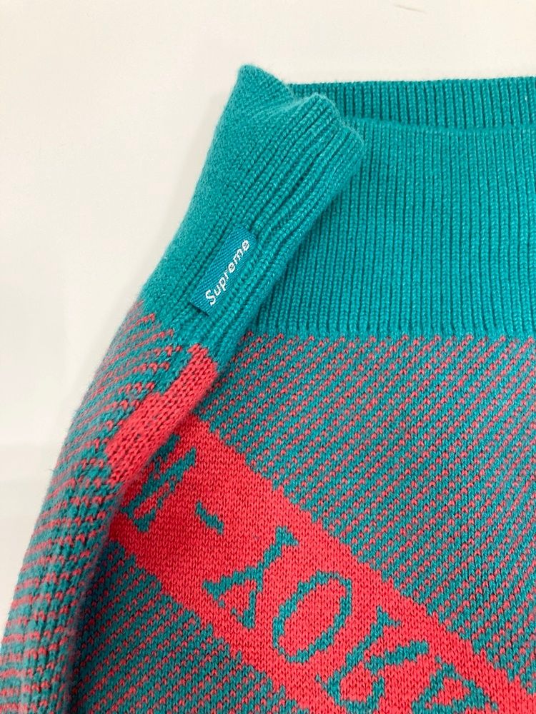 シュプリーム SUPREME Stripe Sweater Vest Teal ニットベスト コットンベスト ティール ベスト グリーン Lサイズ 101MT-2702