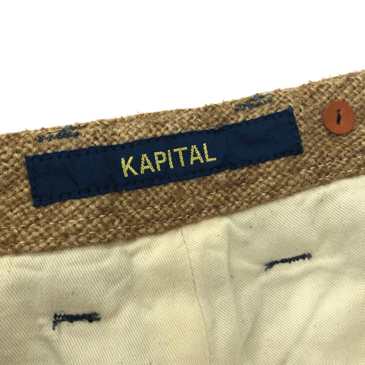 KAPITAL キャピタル ツイード パンツ サイズ:XS ブルー メンズ