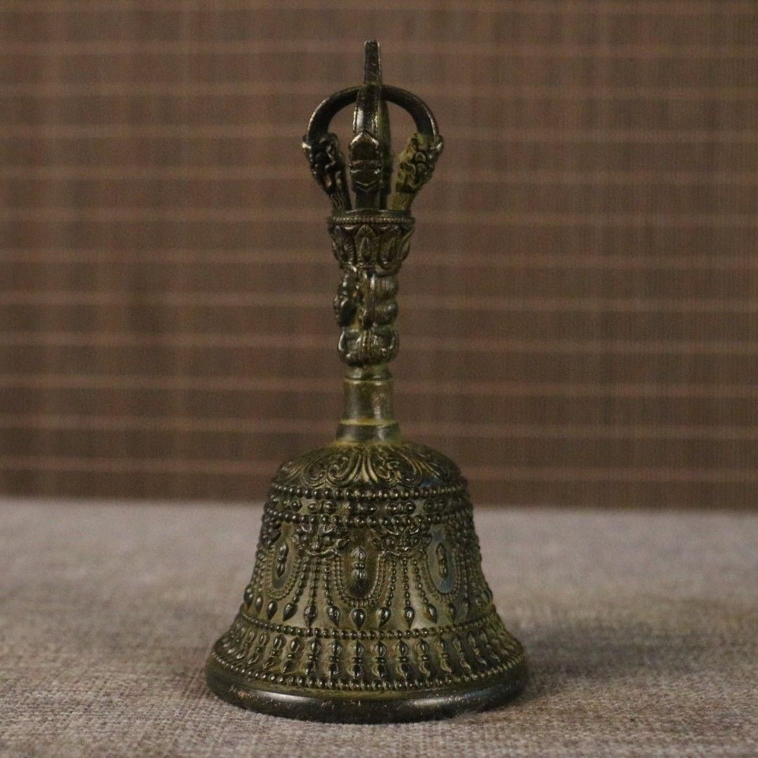 銅製 法器 手揺鈴 五股金剛密鈴 金剛杵銅鈴 装飾品 工芸品 置物 銅製 法器 手揺鈴 五股金剛密鈴 金剛杵銅鈴 装飾