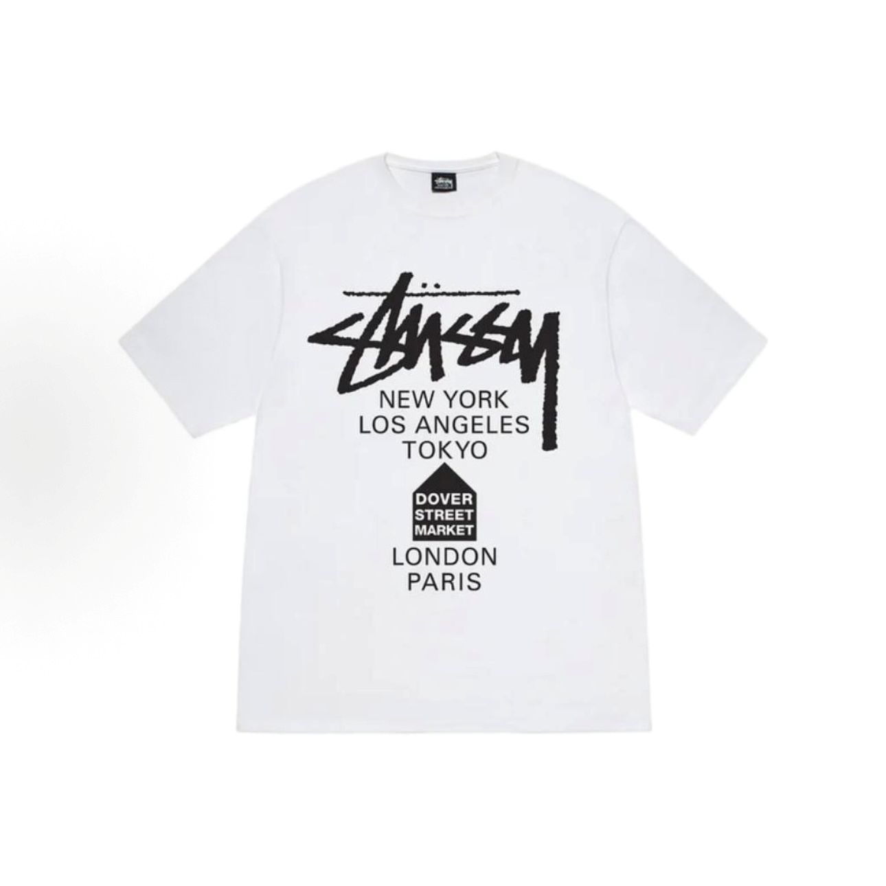 【ユニセックス】STUSSY コットン クルーネック ロゴ Tシャツ STUSSY(ステューシー) / 刺繍ロゴ/クルーネックT-shirt/Tシャツ