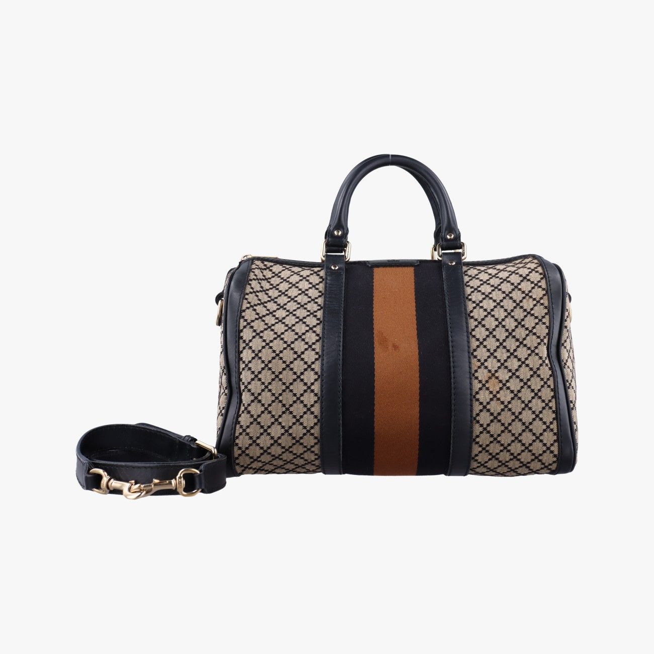 グッチGucciシェリーラインベージュ×ブラック×ブラウンファブリック247205F9862543