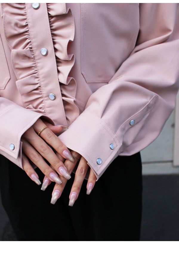 10 OFF ファーファー FURFUR トップス 25秋冬 ロゴ刺繍フリルシャツ 長袖 ミドル丈 rwft254071 GULLKHAN_COM