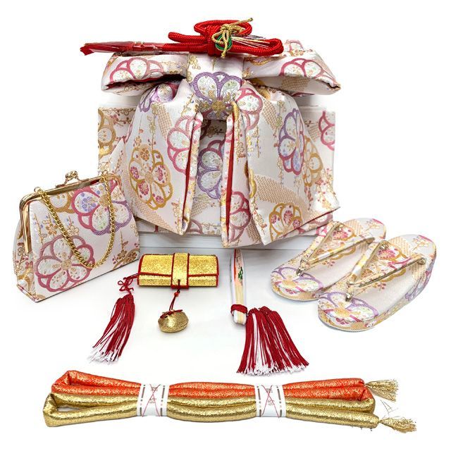  七五三 着物 7歳 オリジナルコーデセット 上質合繊 四つ身の着物と結び帯 フルセット 赤系 ねじり梅 TSRKsz-Ai 26-846 FM 七五三 季節 年中行事