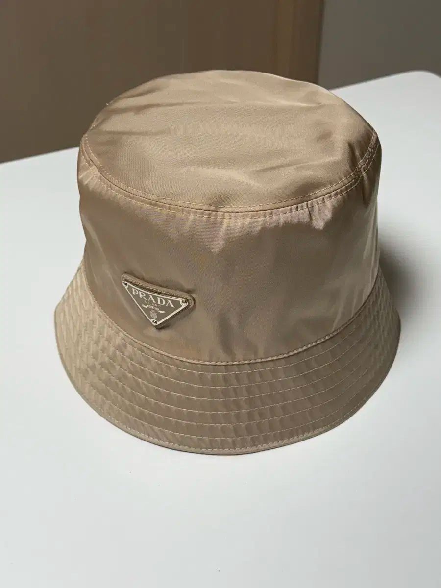 PRADA ドリル バケットハット ベージュ S Prada Wide Brimmed Drill