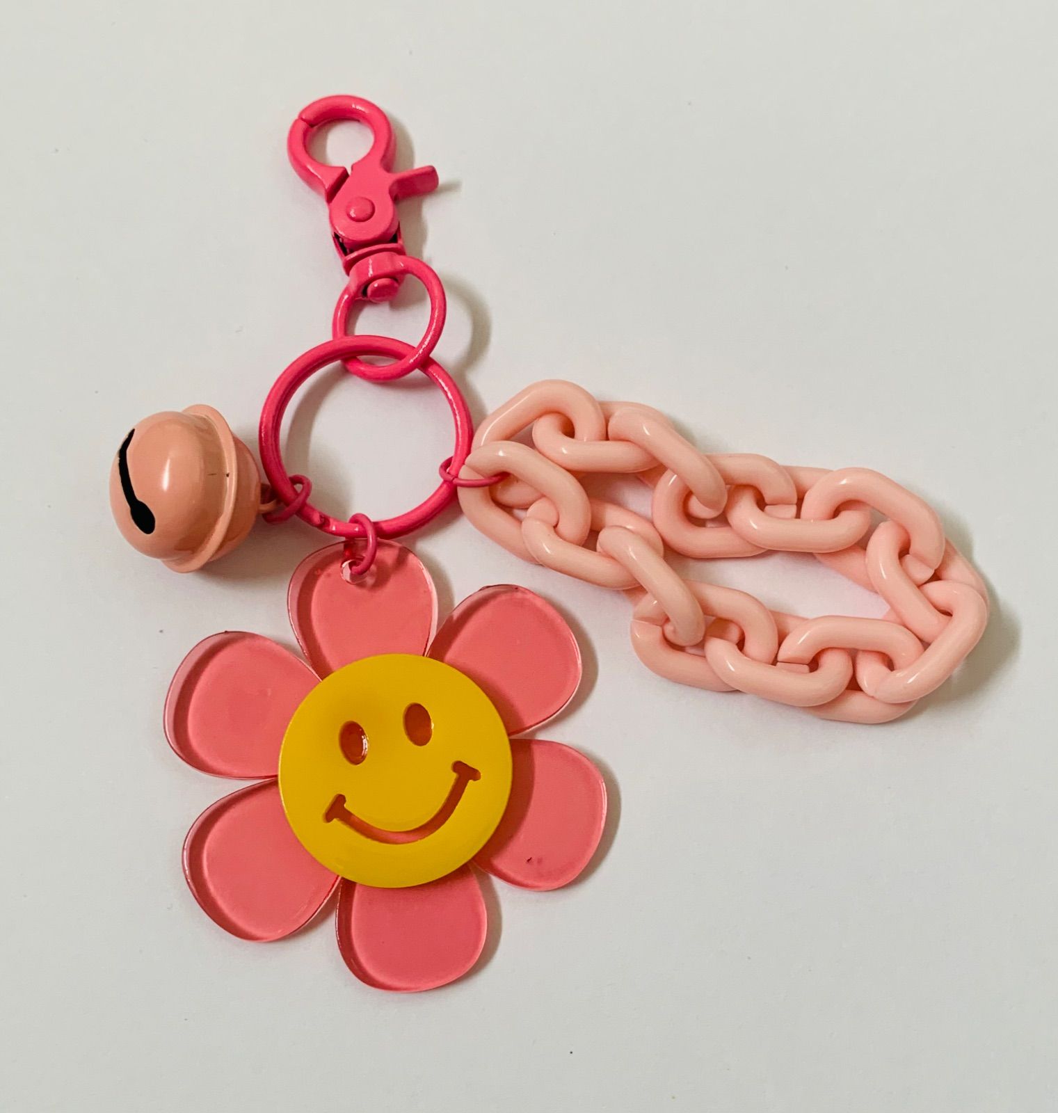 ビンテージ スマイルフラワー キーホルダー