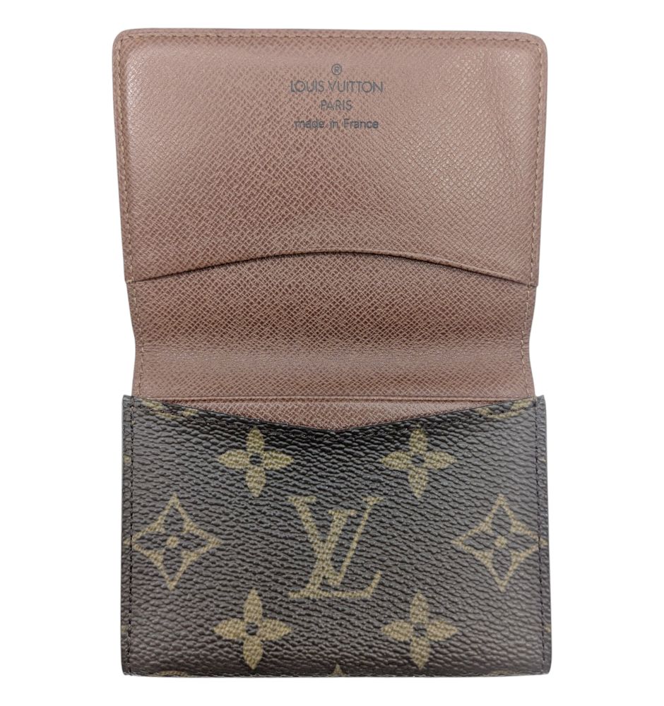 Louis Vuitton 名刺入れ ブラウン レザー LOUIS VUITTON ルイヴィトン モノグラム アンヴェロップ カルト