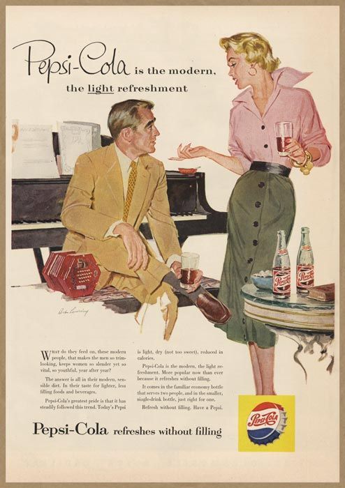 Pepsi Cola レトロミニポスター B5サイズ 複製広告