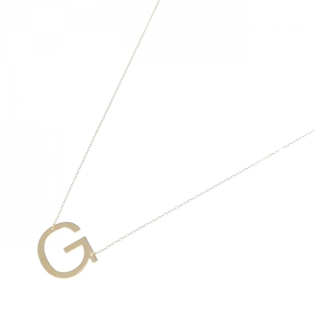 K18YG イニシャルG ネックレス - メルカリ 