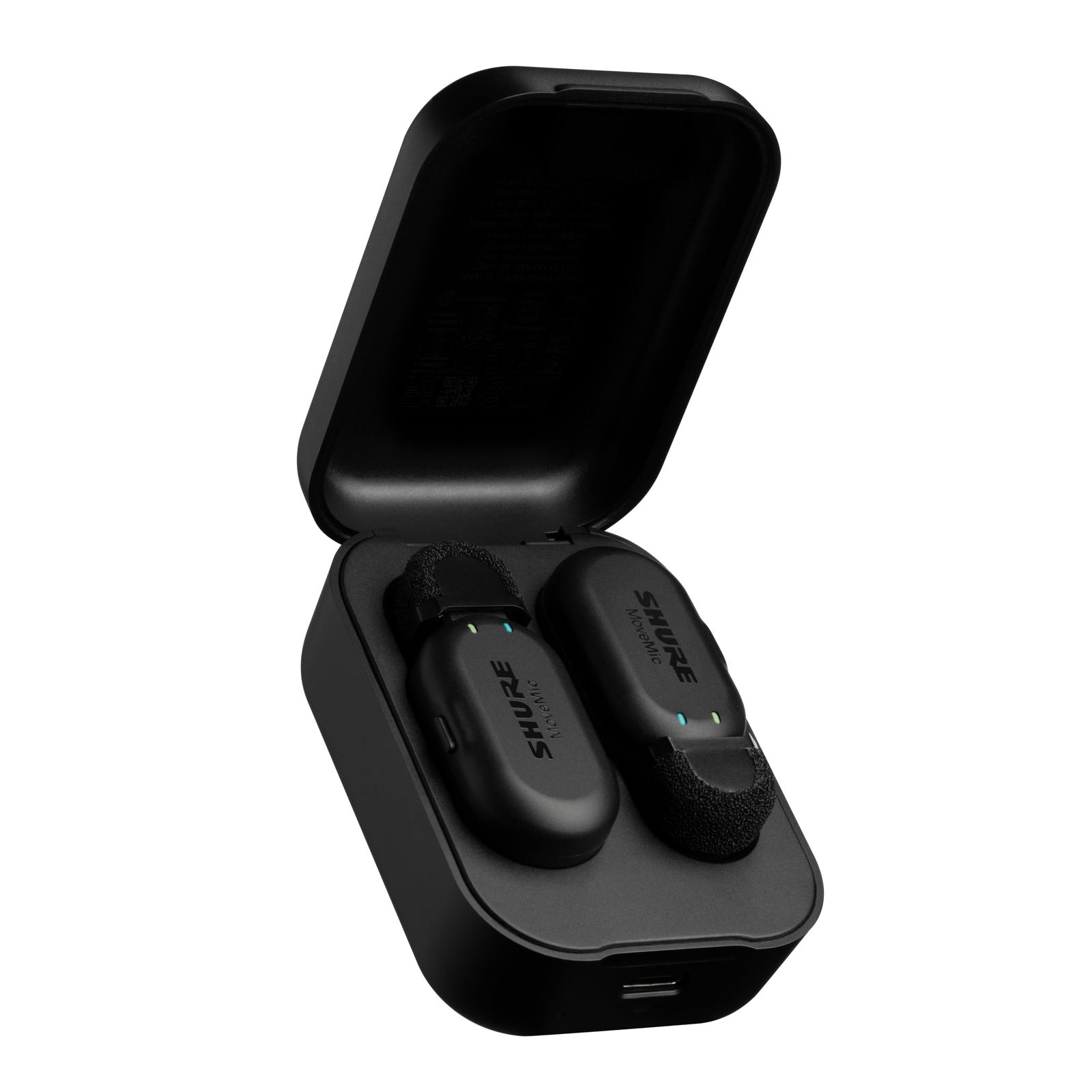 Shure シュア MoveMic Two クリップオン ワイヤレスマイクロホン MV-TWO-J-Z6 小型ピンマイク 8.2g 2台 iPhone-Android スマホ用 プロ仕様 Bluetooth 8時間連続使用 自動ペアリン マイク 2台
