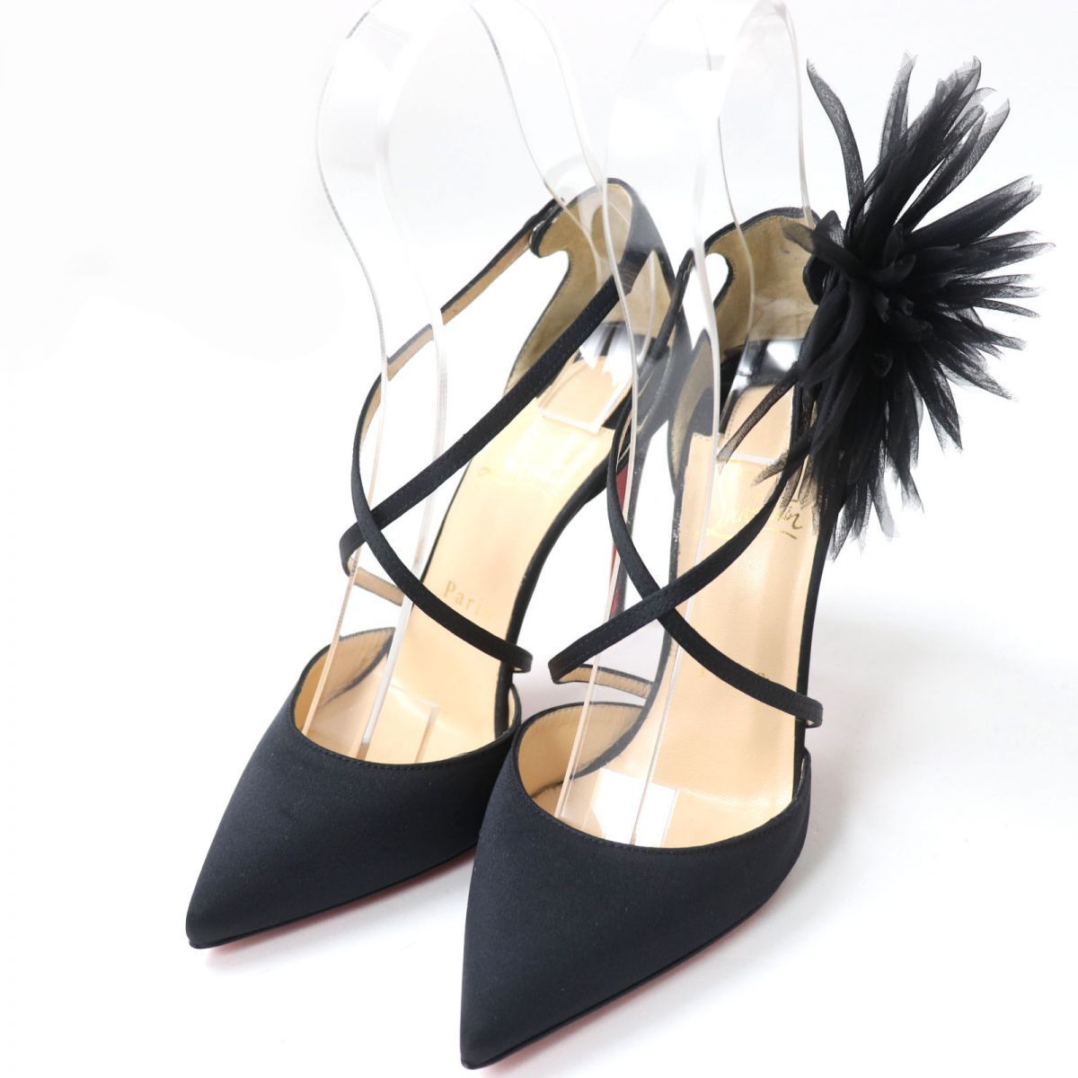 極美品☆Christian Louboutin クリスチャン ルブタン アンクルクロス 