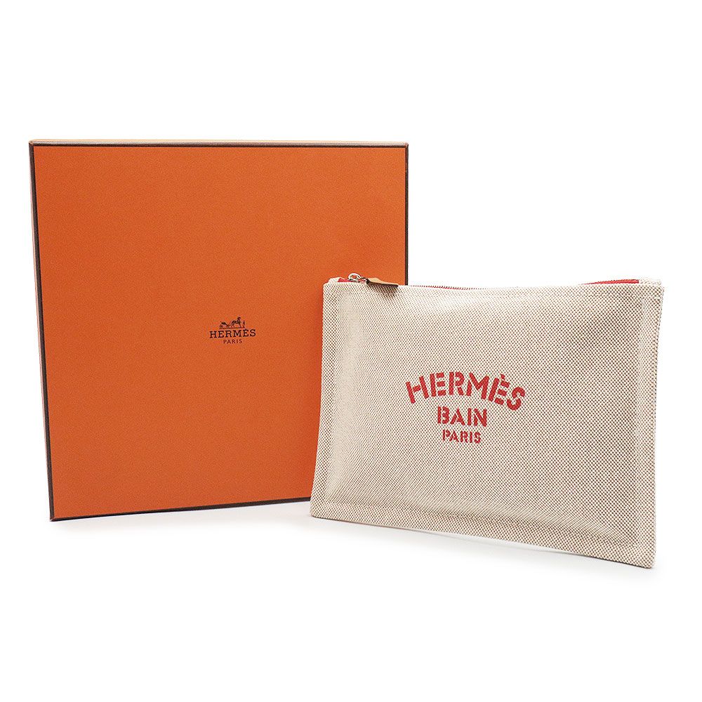 (エルメス)ヨッティングPM☆フラットポーチ/クレ 美品 ポーチ HERMES エルメス ヨッティングPM 紫 パープル