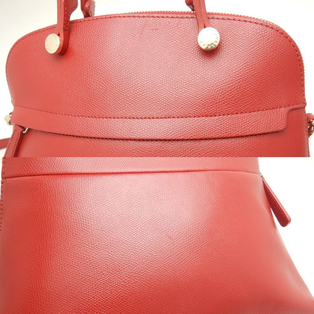 Furla フルラ パイパー ハンドバッグ 2WAY レザー レッド/251886【中古  