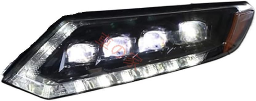 ヘッドランプ照明 Nissan X-trail 2014-2016 ヘッドライト DRL ターンシグナル ハイビーム エンジェルアイ プロジェクターレンズ 自動車ヘッドライトアセンブリ 交換用