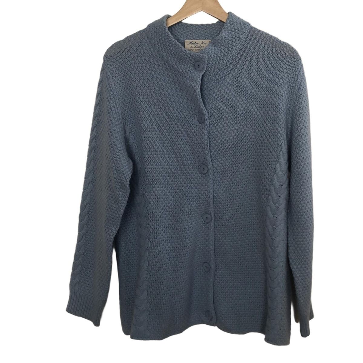 Leilian レリアン カーディガン サイズ48 XL レディース - ライトブルー 長袖|カシミヤ|ロング丈