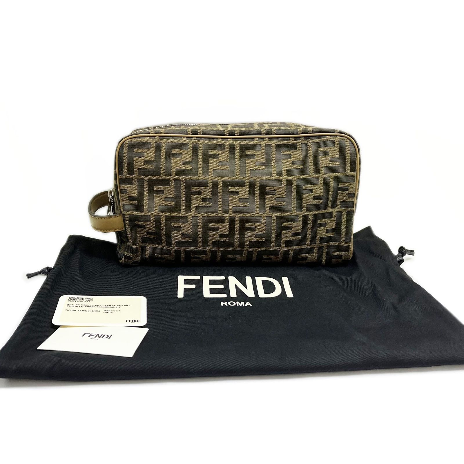 新品 FENDI フェンディ 7N0141 ALWK F1HRM ブラウンFFファブリック  