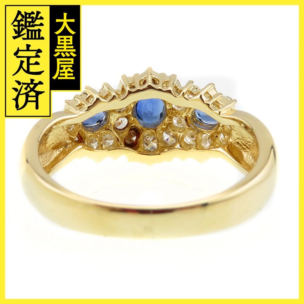 JEWELRY　ジュエリー　リング　K18　サファイア　ダイヤモンド0.29ct　約2.7g　8.5号　2141300420155　【207】