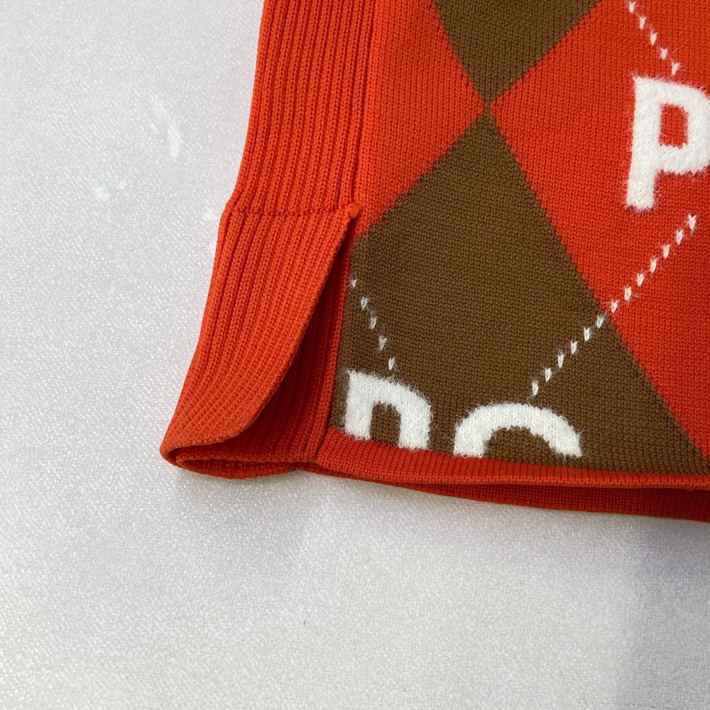 サイズ 2 PEARLY GATES パーリーゲイツ 055-1234914 ニットスカート ロゴ アーガイル柄 オレンジ系 240101519861 ゴルフウェア レディース ストスト WWW_NOITHATQUANGTHANH_NET