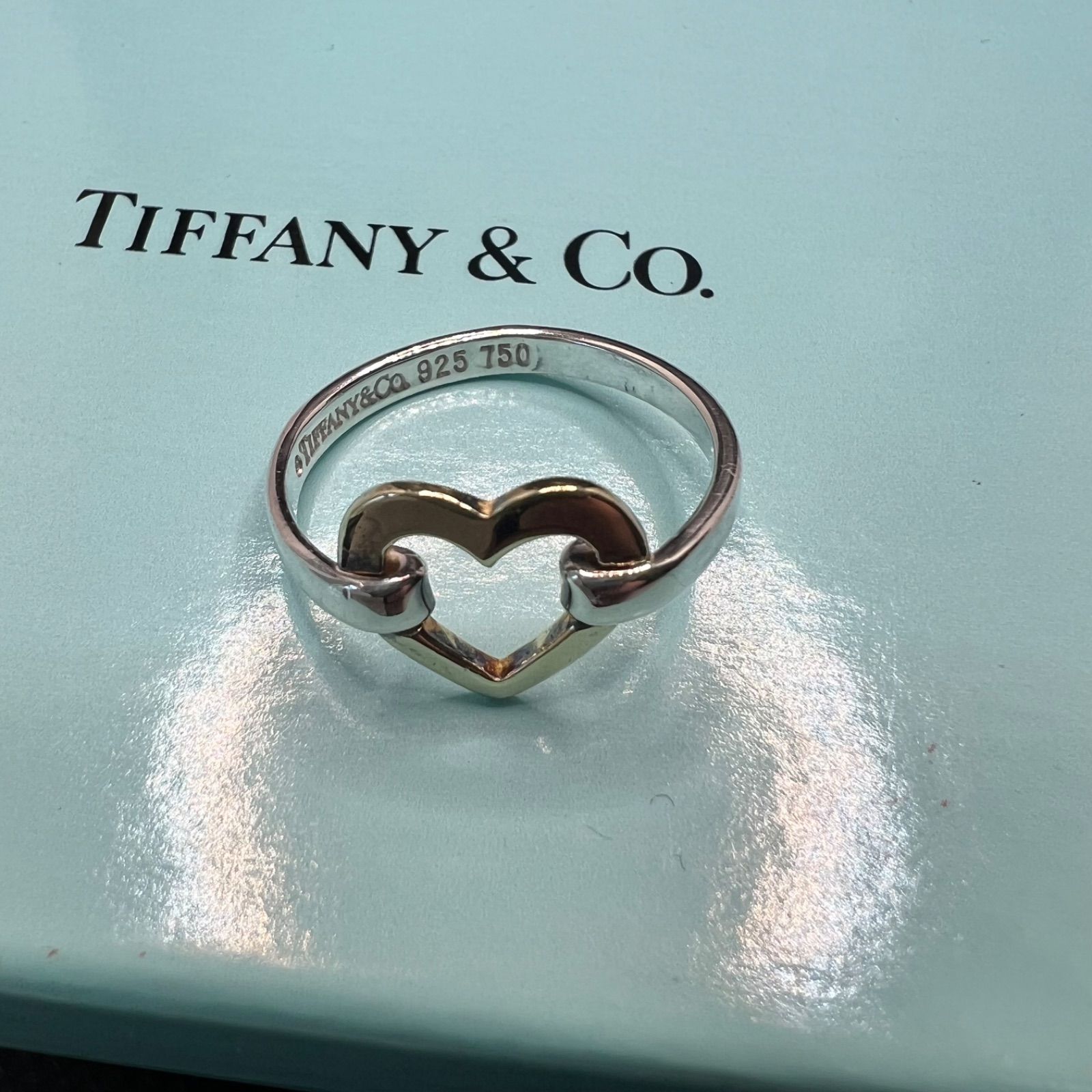 Tiffany&Co. ティファニー リング 指輪 オープンハート 9号 SV925 750 