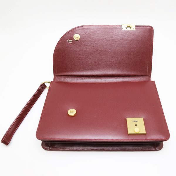 カルティエ　セカンドバッグ　マストライン　レザー　ボルドー　ゴールド金具 楽天市場】【バッグ】Cartier カルティエ マストライン セカンド