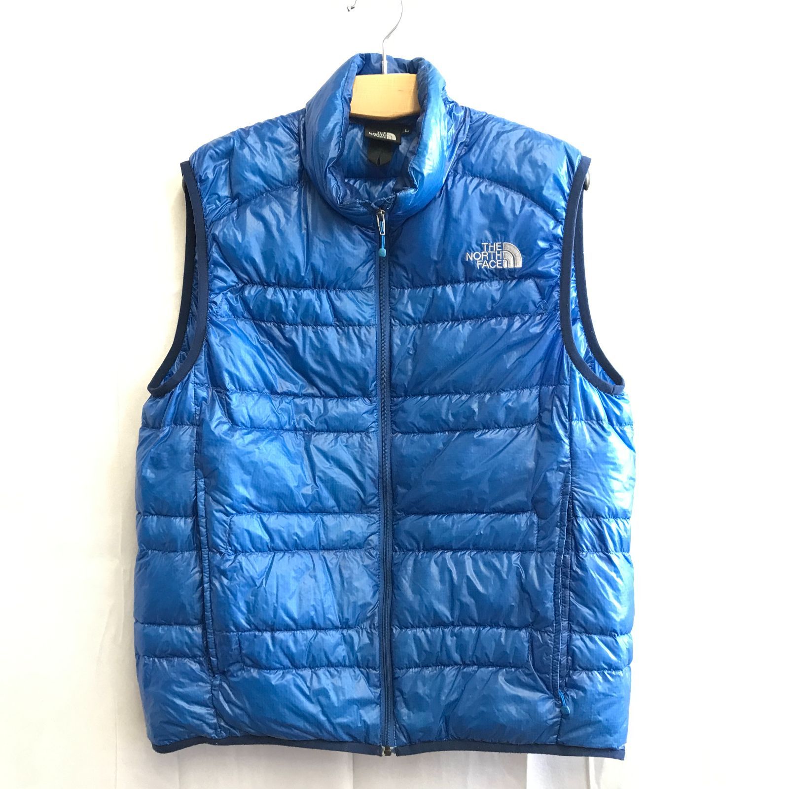 THE NORTH FACE ノースフェイス ダウンベスト ND18170 ナイロン ライトダウン L ブルー メンズ ファッション