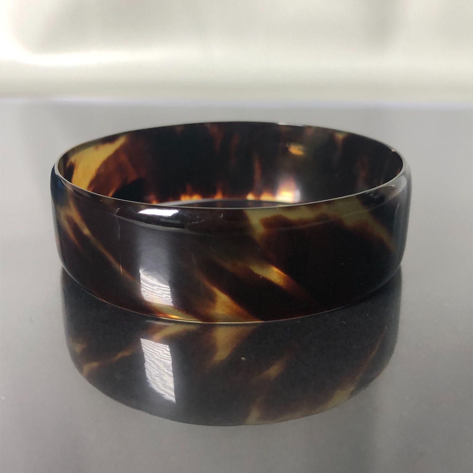 本鼈甲 べっ甲 バングル ブレスレット 幅約19.2mm 腕回り内寸約20cm 箱