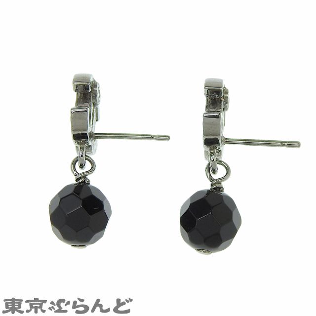 シャネル CHANEL ココマーク ピアス E11V ガンメタルxブラック