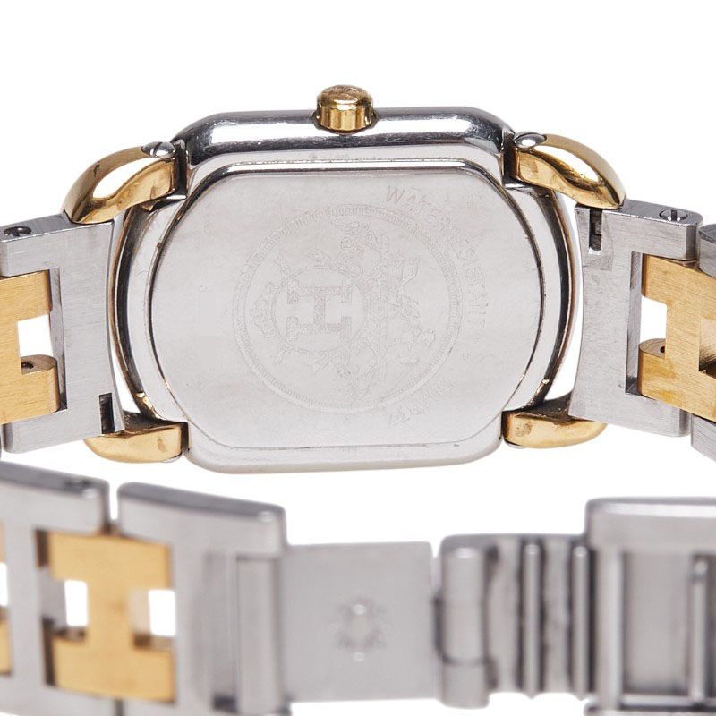 美品✨ HERMES エルメス ラリー コンビ Hバンド ゴールド レディース エルメス HERMES Hウォッチ PM 21MM ゴールド レディース腕時計