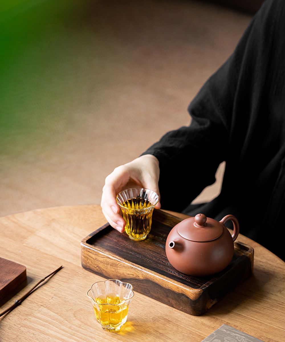 美品 手作り 急須受台 急須置き 茶台 茶盤 貯水式 ティートレー
