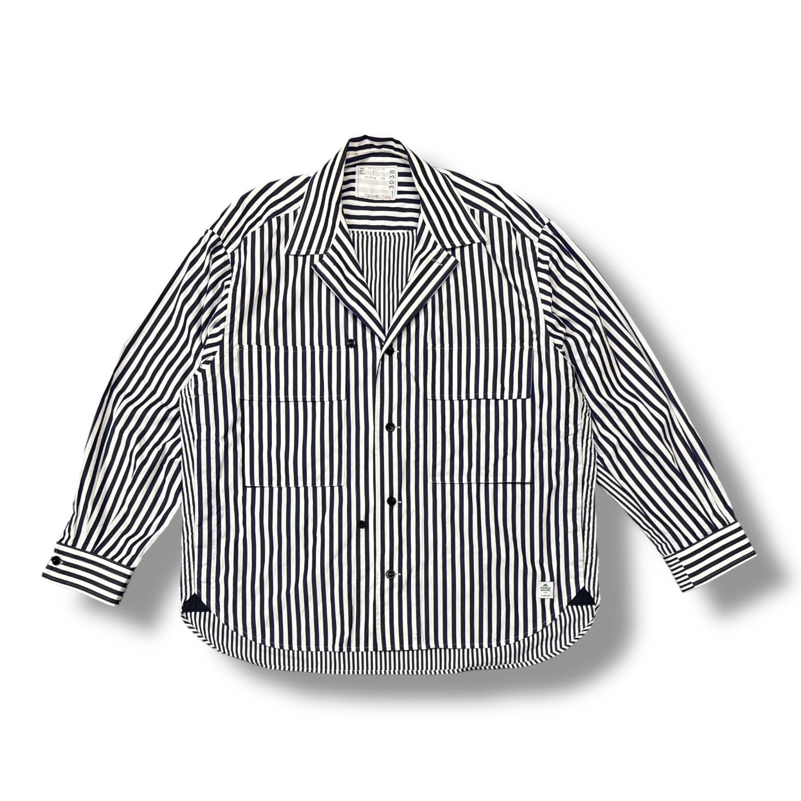 最終価格　sacai Thomasmaison 2023SS ストライプシャツ sacai 23SS Thomas Mason Stripe Shirt トーマスメイソン