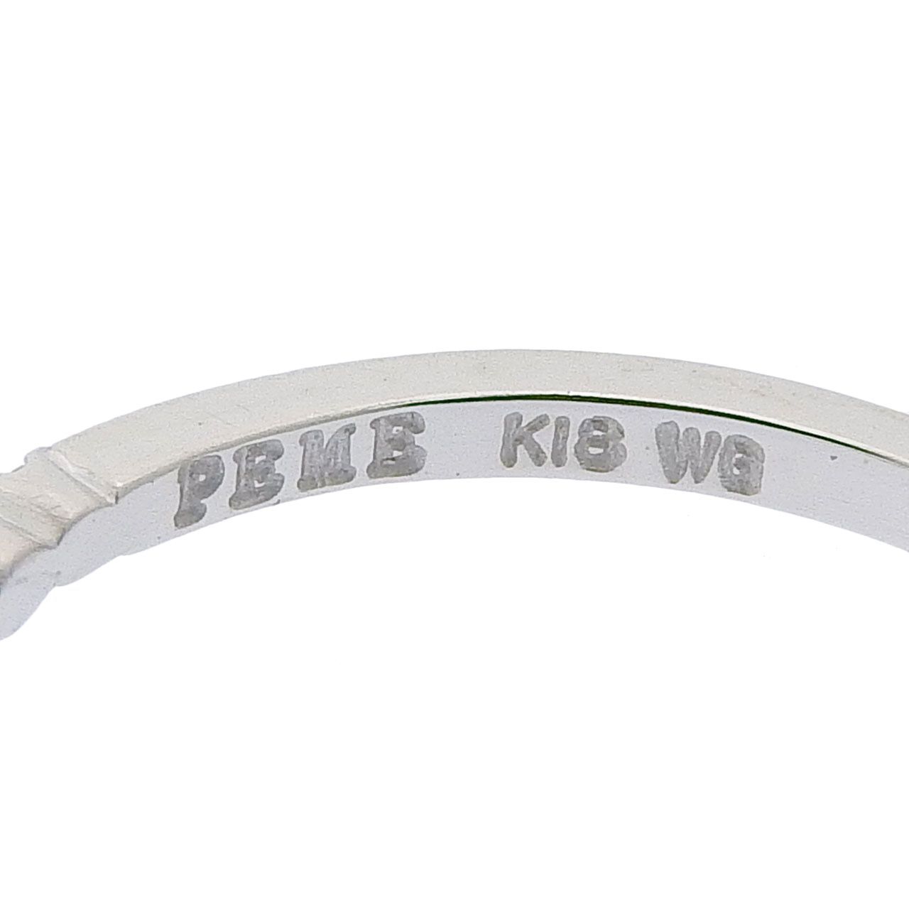 新品仕上げ AHKAH アーカー PEME K18 WG 一粒ダイヤ リング