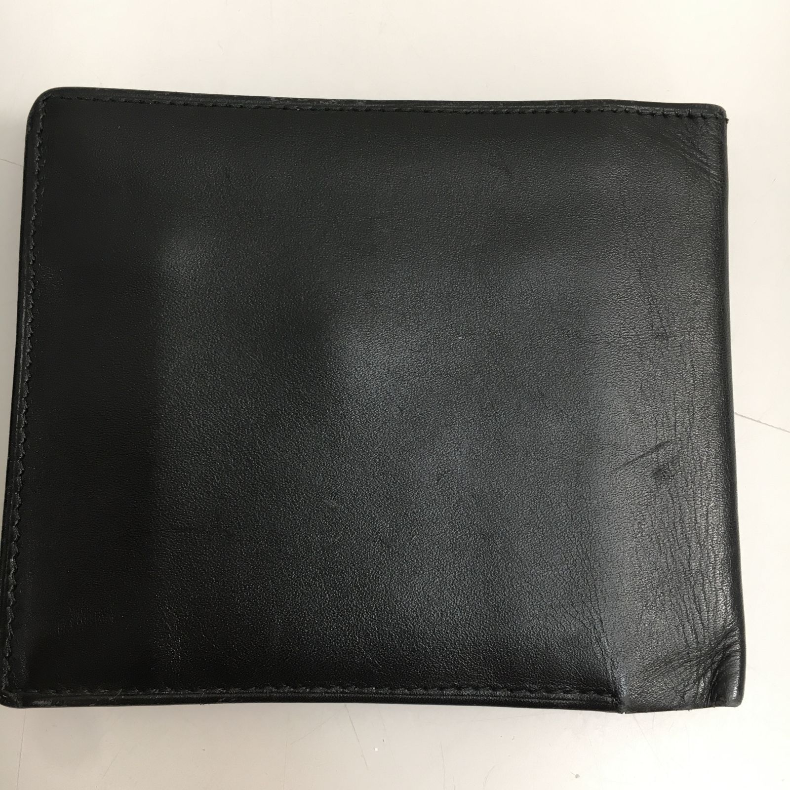 三沢店85】Alfred dunhill ダンヒル メンズ 二つ折り財布 ブラック 