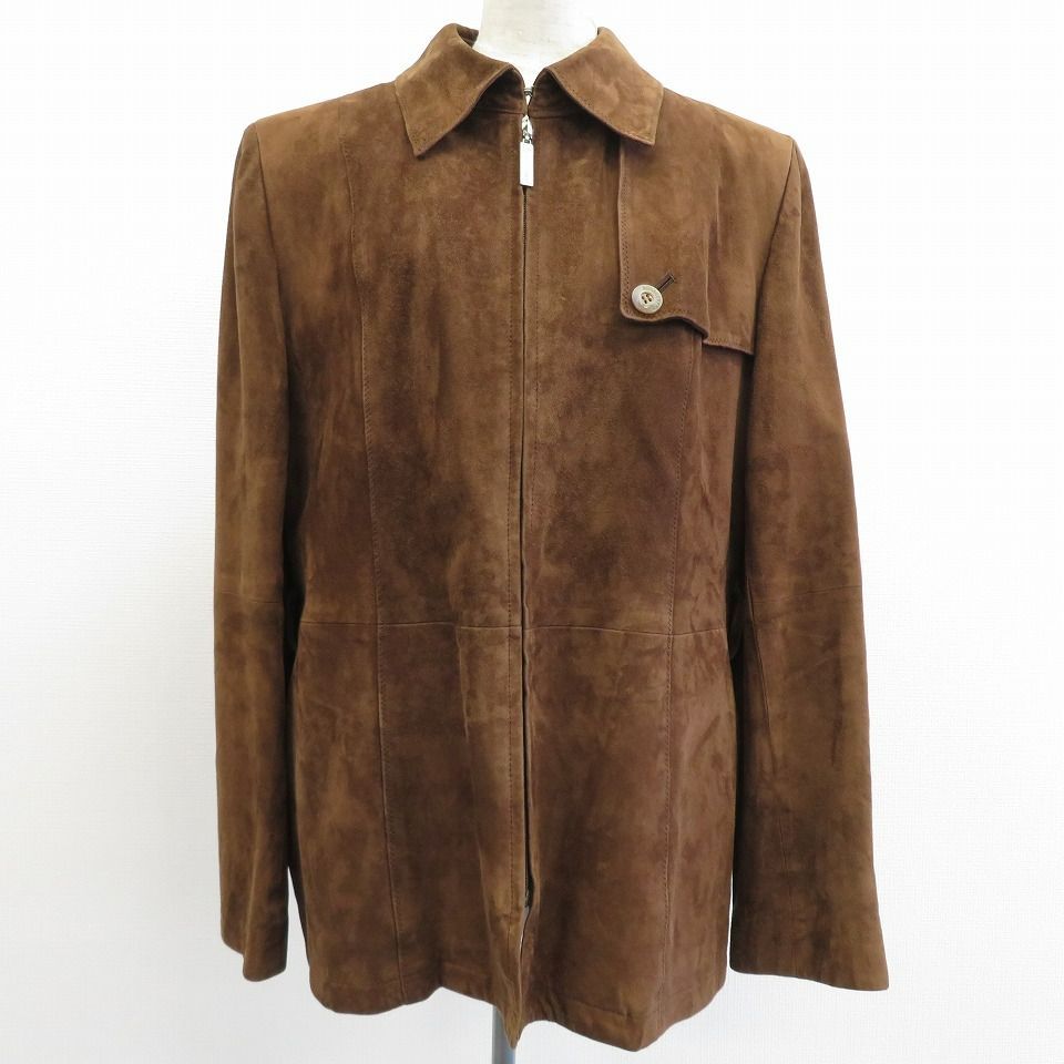 アクアスキュータム Aquascutum ラムレザー スウェード ジャケット 本