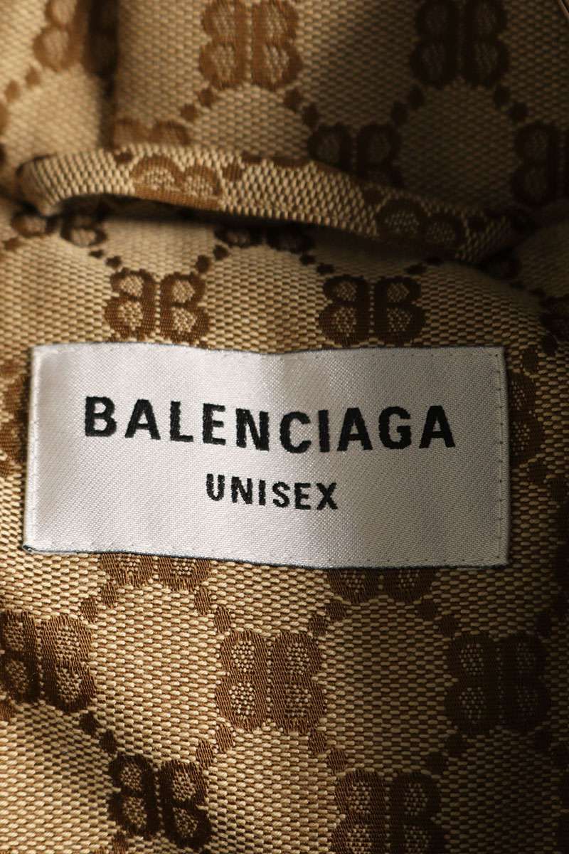 BALENCIAGA◆ダウンベスト/36/--/BEG/総柄/681884 BALENCIAGA(バレンシアガ) / ダウンベスト/36/--/BEG/総柄
