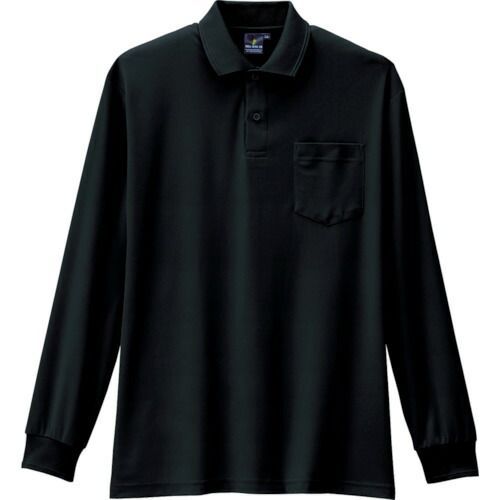 【新品・7営業日以内発送】【即納在庫品】コーコスノブオカ AS258133L 制電・防透・消臭長袖ポロシャツ １３ブラック ３Ｌ コーコス信岡 CO-COS 作業服インナー【沖縄離島販売不可】