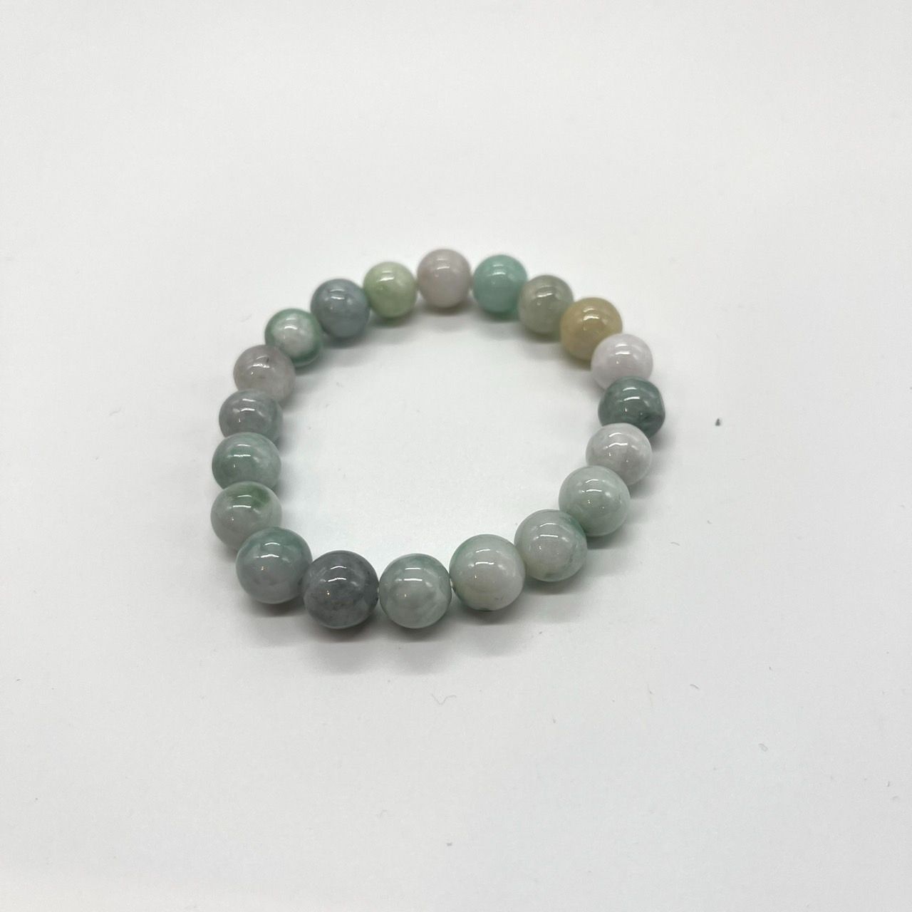 天然ミャンマー翡翠 カラフルA貨 ブレスレット 幸福 長寿の守護石 約 