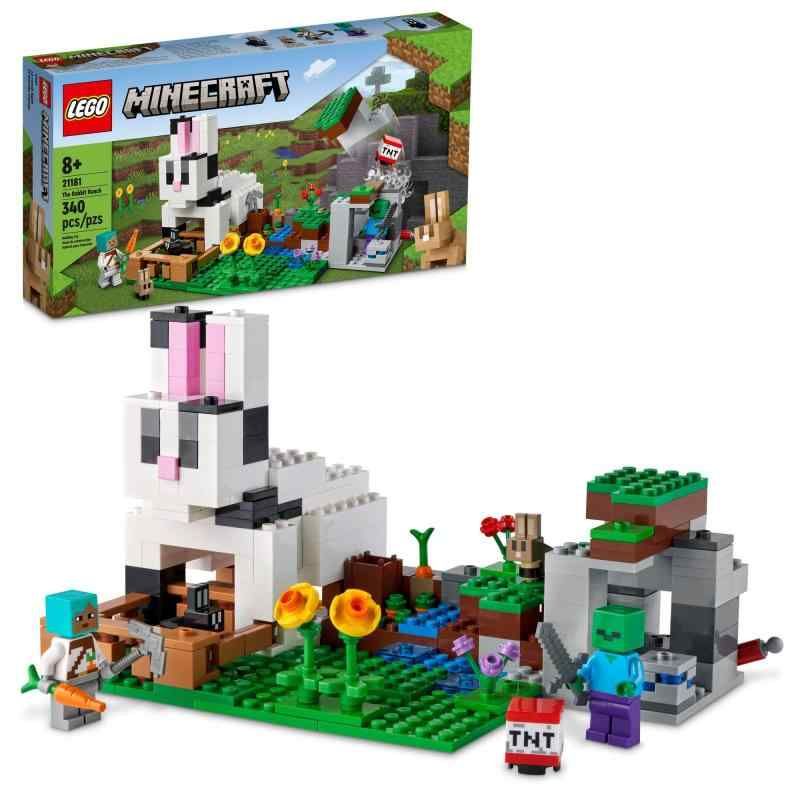レゴ マインクラフト ラビット牧場 21181 組み立てキット トイバニーハウス プレイセット 対象年齢8歳以上 340ピース