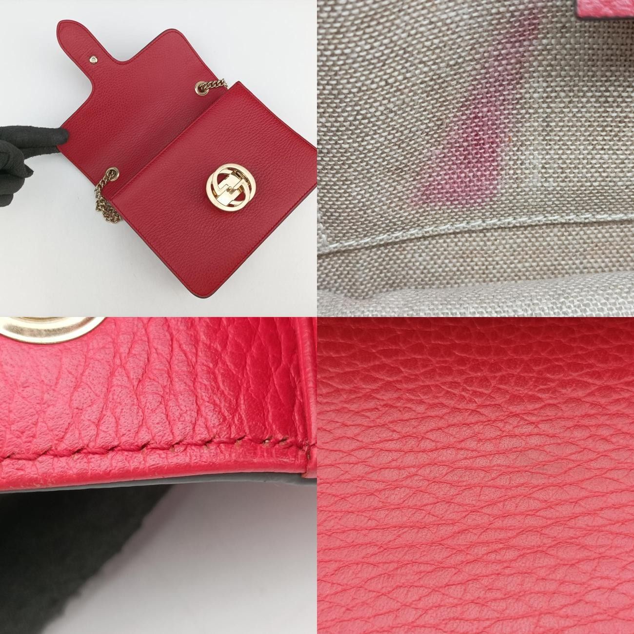 【 予約受付開始】 グッチGucciインターロッキングGレッドレザー510304I031640367 5☆大好評！