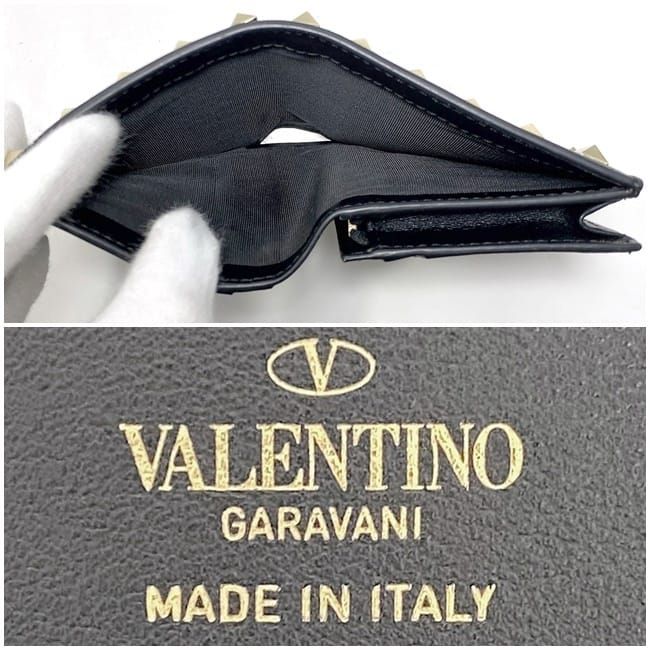 未使用☆ヴァレンティノ　二つ折り財布　ロックスタッズ　レザー　RFID　ブラック 楽天市場】VALENTINO ヴァレンティノ 二つ折り財布 WW2 WW0 1W2