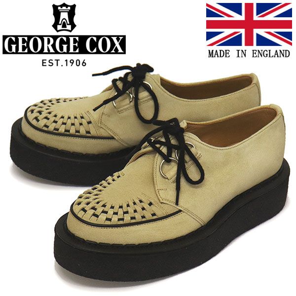 GEORGE COX (ジョージコックス) SKIPTON 3588 VI ラバーソール レザーシューズ 417 SAND SUEDE gc UK8-約27.0cm