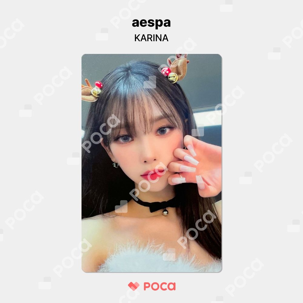 aespaカリナ ピンククリスマス トレカ トレーディングカード aespa