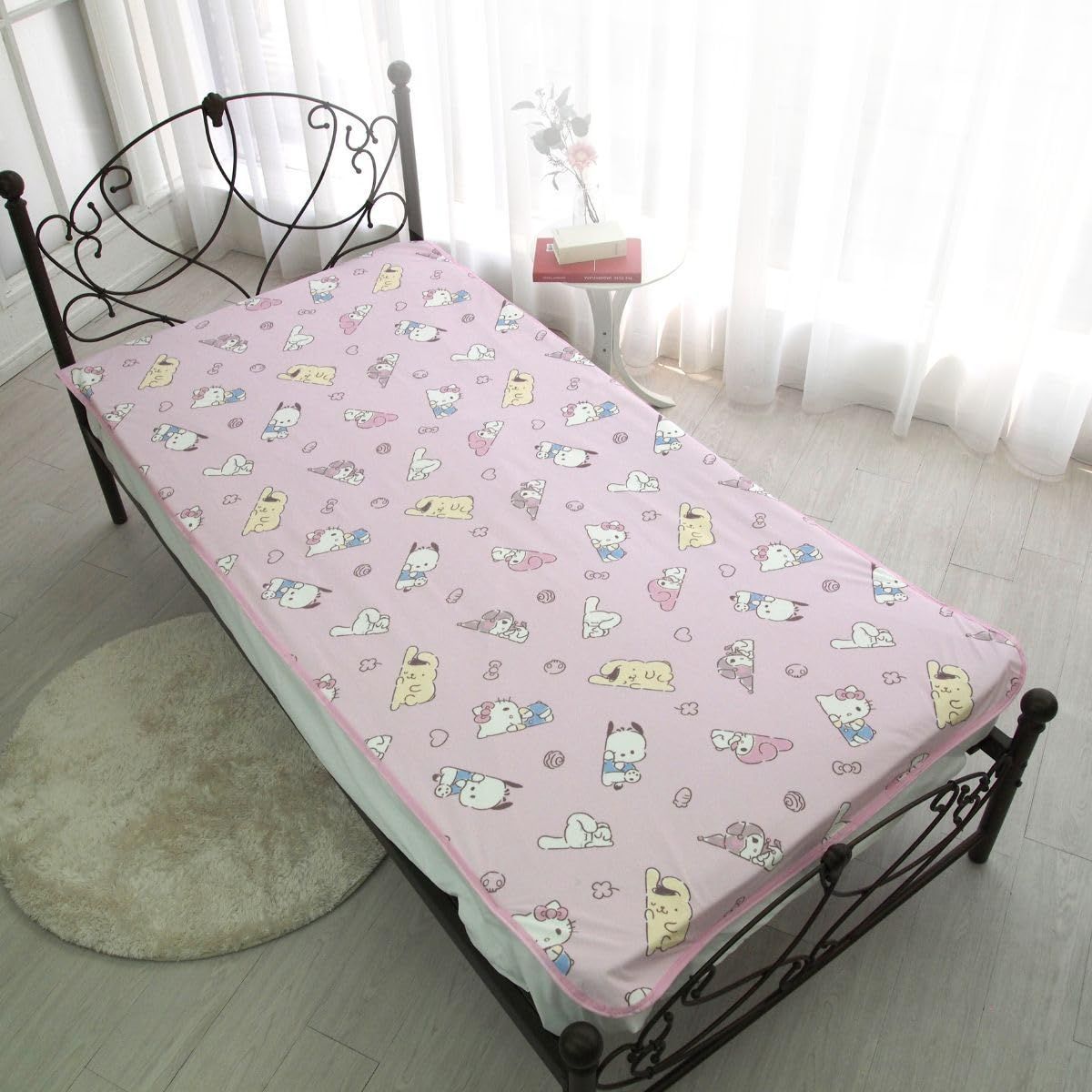 シングル おねしょシーツ ピンク 100×205cm パイル生地 SS-31-207-46 クロミ マイメロディ サンリオキャラクターズ キティ シナモロール サンリオ(SANRIO) ポチャッコ ポムポムプリン
