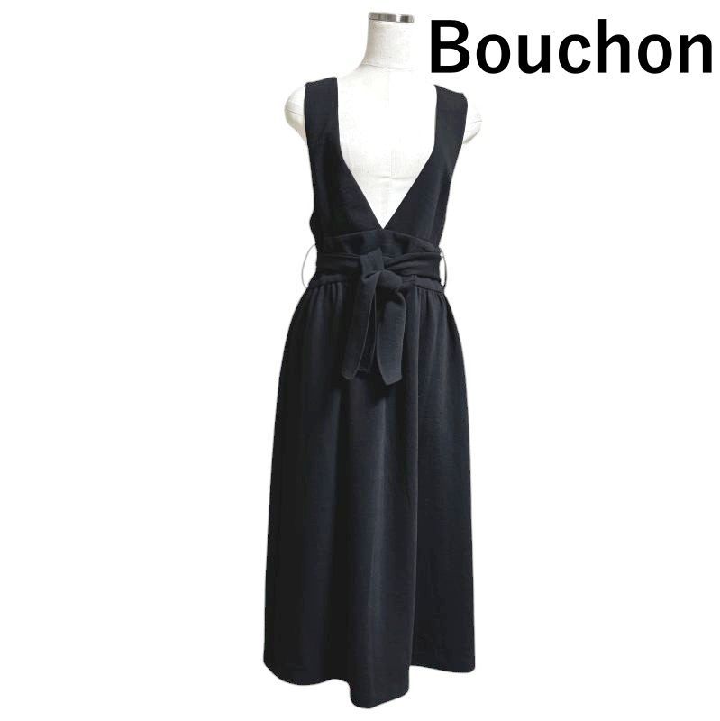 Bouchon ブション レディース ワンピース ミモレワンピース 黒 