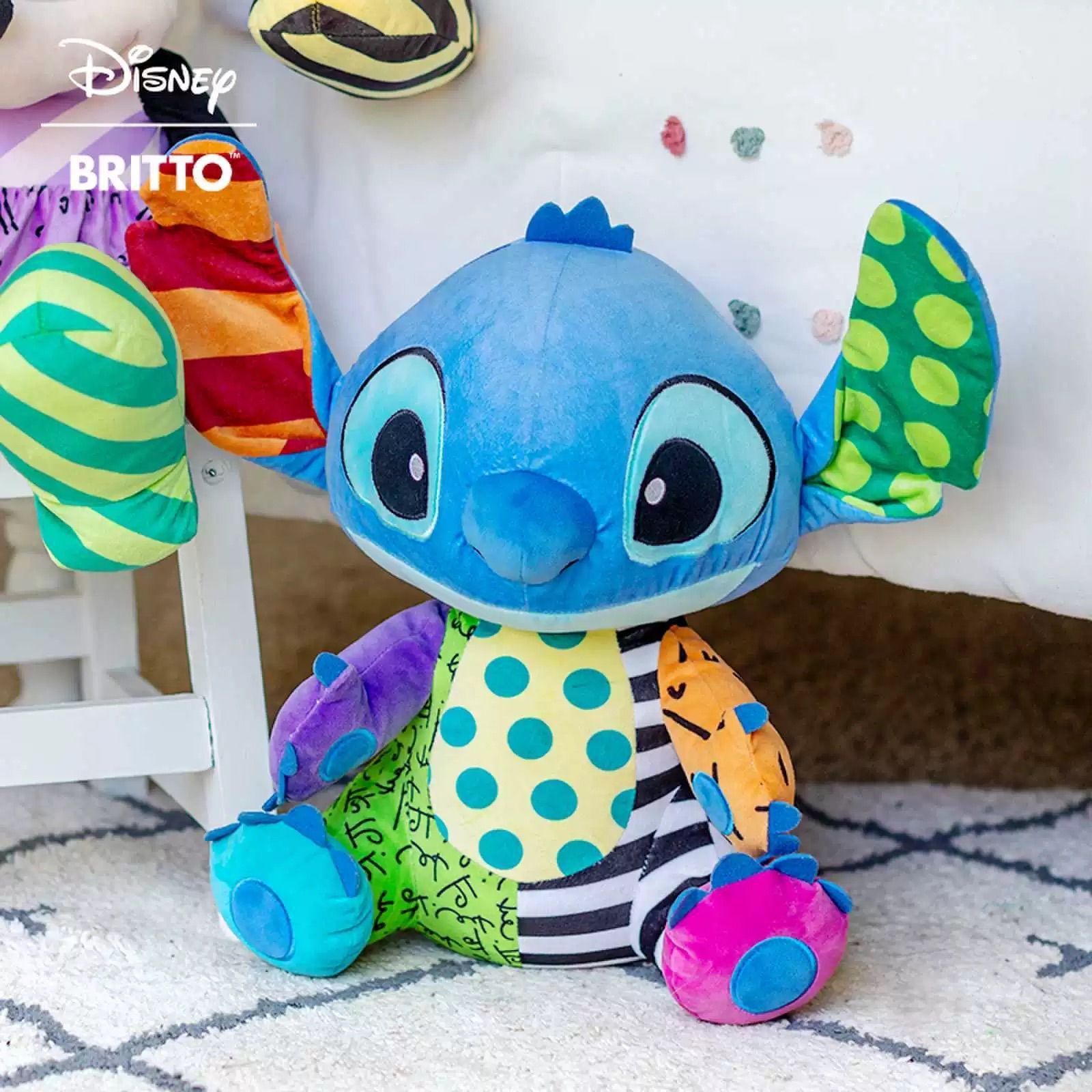 Disney x enesco ディズニー スティッチ Stitch アーティストRomero Brittoコラボレーション ぬいぐるみ本体 モデル 描画