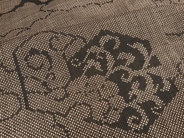 平和屋着物○本場大島紬 一元絣 雲重ね亀甲花唐草文 正絹 逸品