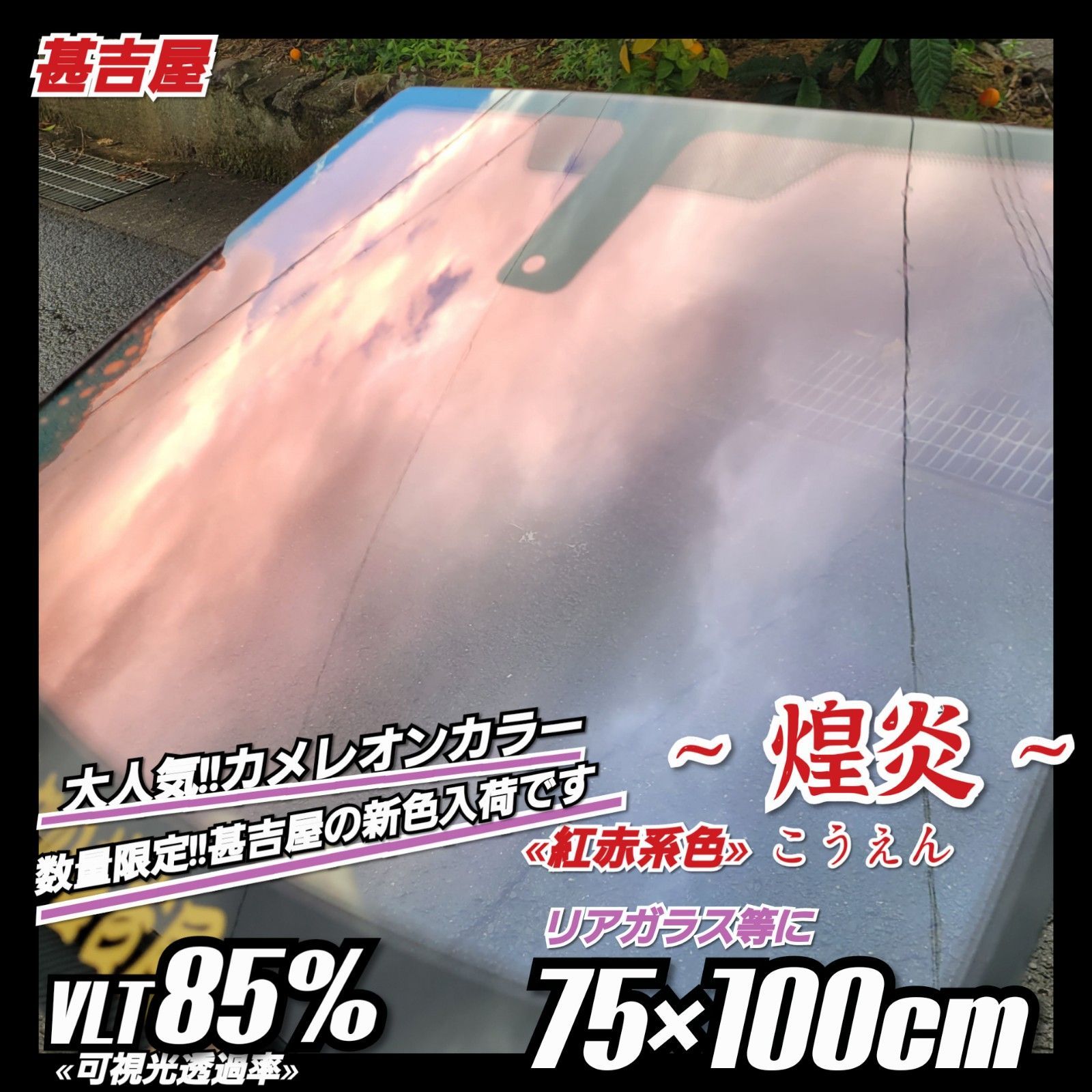 《新品》炎群ほむら/カメレオンティント/赤系色/縦75×横100㎝